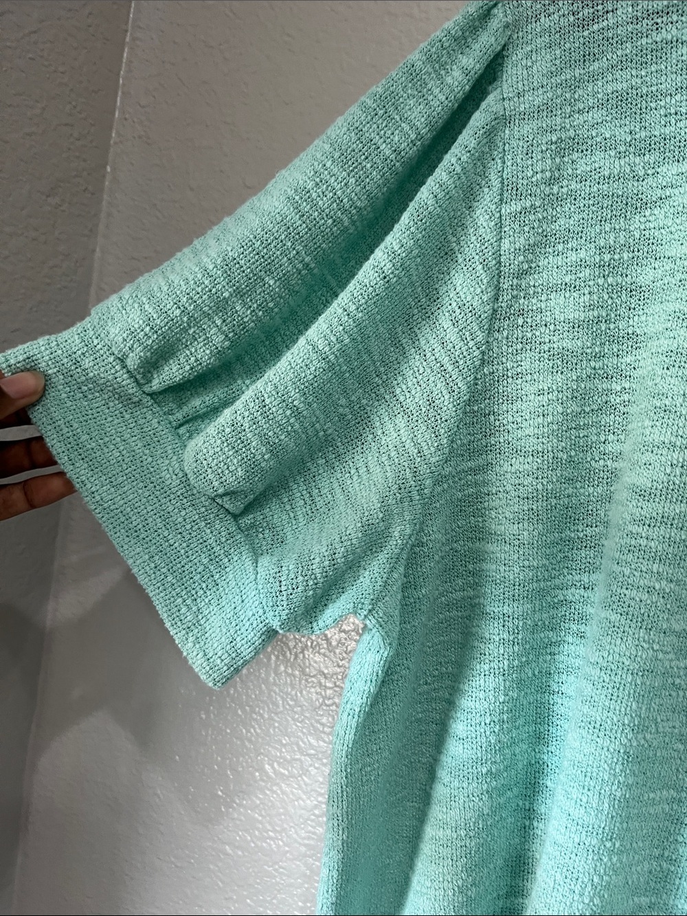 LuLaRoe Mint Green Short Sleeve Knit Top Sz 2XL Boho cottage core Chic TC556 - Picture 6 of 8